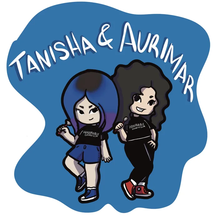 Caricature of Tanisha and Aurimar
